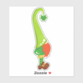 Saint Patrick's Day, Lucky Clovers, Cute Gnome Sticker (Vel)