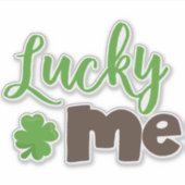 Saint Patrick's Day, Lucky Clovers, Lucky Me Sticker (Voorkant)