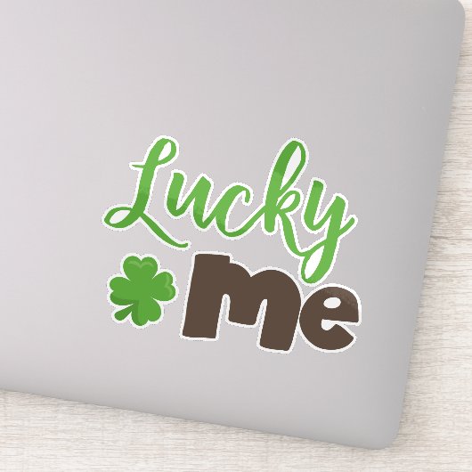 Saint Patrick's Day, Lucky Clovers, Lucky Me Sticker (Detail)