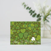 Saint Patrick's Day Lucky Clovers Shamrock Irish Briefkaart (Staand voorkant)