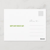 Saint Patrick's Day Lucky Clovers Shamrock Irish Briefkaart (Achterkant)