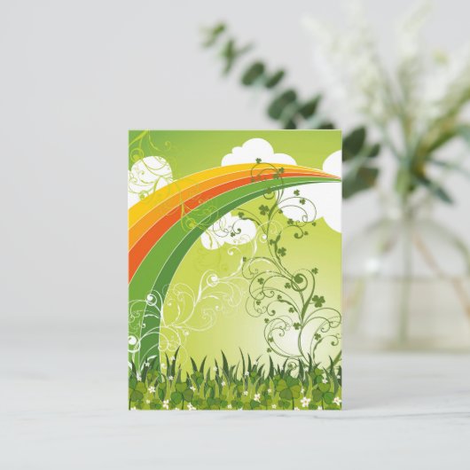 Saint Patrick's Day Lucky Clovers Shamrock Irish Briefkaart (Staand voorkant)