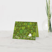 Saint Patrick's Day Lucky Clovers Shamrock Irish Kaart (Voorkant)