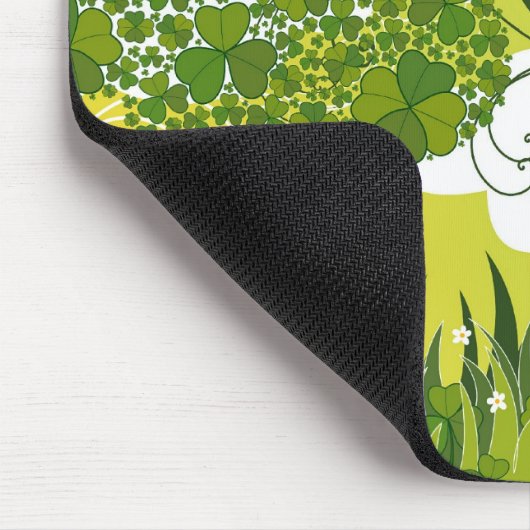 Saint Patrick's Day Lucky Clovers Shamrock Irish Muismat (Hoek)