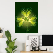 Saint Patrick's Day Lucky Clovers Shamrock Irish Poster (Thuiskantoor)