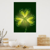 Saint Patrick's Day Lucky Clovers Shamrock Irish Poster (Keuken)