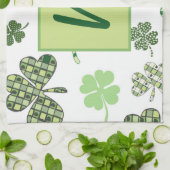 Saint Patrick's Day Lucky Clovers Theedoek (Gevouwen)
