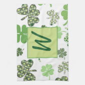Saint Patrick's Day Lucky Clovers Theedoek (Verticaal)