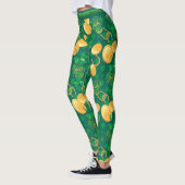 Saint Patrick's Day Lucky Gold Coin gepersonalisee Leggings (Links)