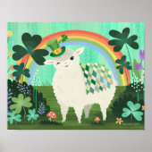 Saint Patrick's Day Lucky Lamb Art Print (Voorkant)