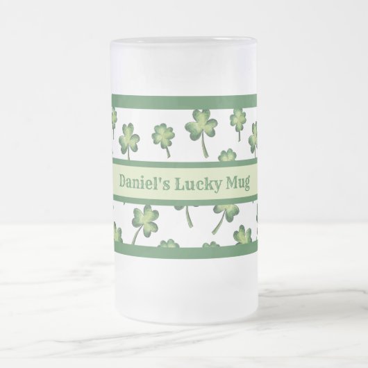 Saint Patrick's Day Lucky Mok Frosted Beer Stein (Center)