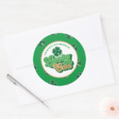 Saint Patrick's Day Lucky One First Birthday Stick Ronde Sticker (Envelop)