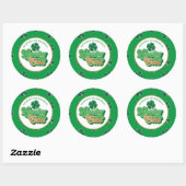 Saint Patrick's Day Lucky One First Birthday Stick Ronde Sticker (Vel)