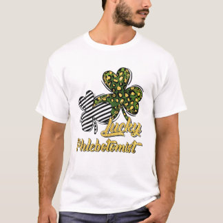 Saint Patrick's Day Lucky Phlebotomist Clover Sham T-shirt