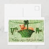 Saint Patrick's Day Lucky Pig,  Briefkaart (Voorkant / Achterkant)
