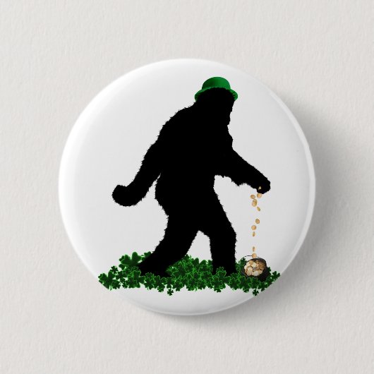 Saint Patrick's Day Lucky Sasquatch Ronde Button 5,7 Cm (Voorkant)