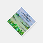 Saint Patrick's Day Lucky Shamrock Custom Name Servet (Hoek)