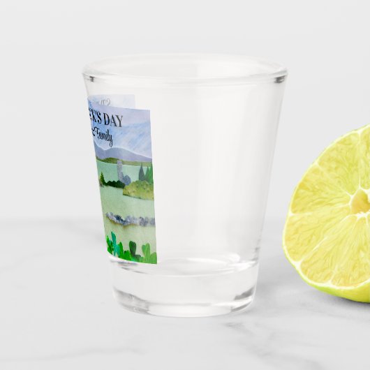 Saint Patrick's Day Lucky Shamrock Custom Name Shot Glas (Rechts)