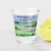 Saint Patrick's Day Lucky Shamrock Custom Name Shot Glas (Voorkant)