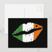 Saint Patrick's Day Lucky Shamrock Lips Irish Briefkaart (Voorkant / Achterkant)