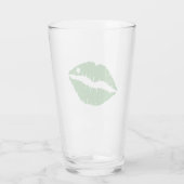 Saint Patrick's Day Lucky Shamrock Lips Irish Glas (Achterkant)