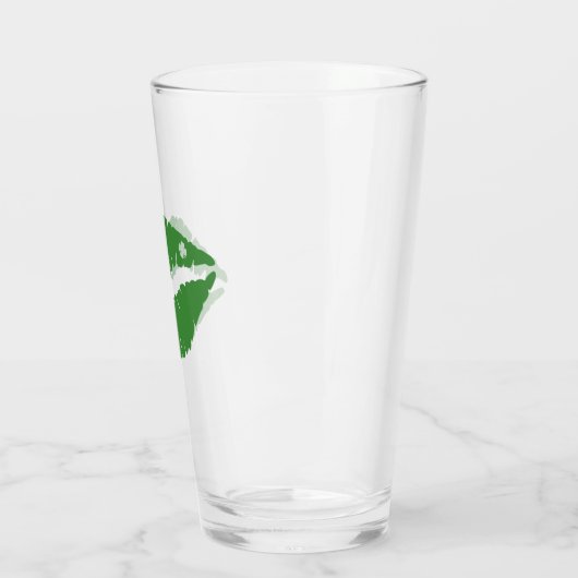 Saint Patrick's Day Lucky Shamrock Lips Irish Glas (Links)
