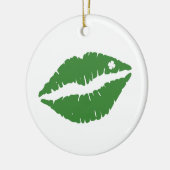 Saint Patrick's Day Lucky Shamrock Lips Irish Keramisch Ornament (Links)