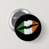 Saint Patrick's Day Lucky Shamrock Lips Irish Ronde Button 5,7 Cm (Voorkant /achterkant)