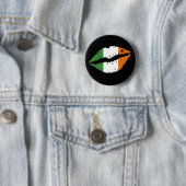 Saint Patrick's Day Lucky Shamrock Lips Irish Ronde Button 5,7 Cm (In situ)