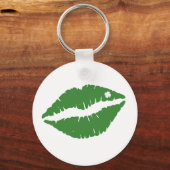 Saint Patrick's Day Lucky Shamrock Lips Irish Sleutelhanger (Voorkant)