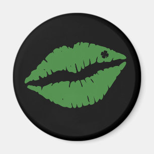 Saint Patrick's Day Lucky Shamrock Lips Irish T-Sh Magneet