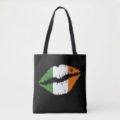 Saint Patrick's Day Lucky Shamrock Lips Irish Tote Bag (Voorkant)