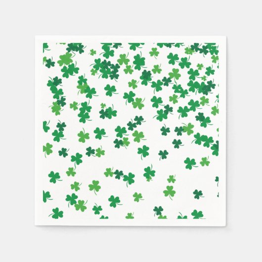 Saint Patricks Day Lucky Shamrock Pattern Servetten (Voorkant)