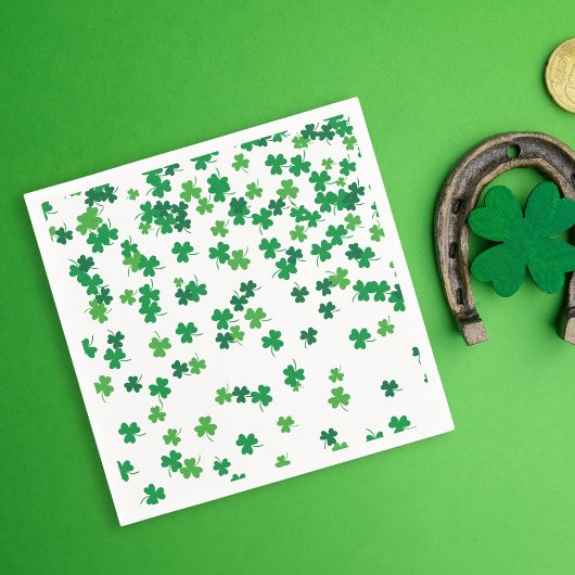Saint Patricks Day Lucky Shamrock Pattern Servetten