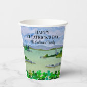 Saint Patrick's Day Lucky Shamrock Personalized Papieren Bekers (Voorkant)