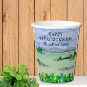 Saint Patrick's Day Lucky Shamrock Personalized Papieren Bekers