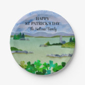 Saint Patrick's Day Lucky Shamrock Personalized Papieren Bordje (Voorkant)