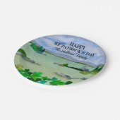 Saint Patrick's Day Lucky Shamrock Personalized Papieren Bordje (Gekanteld)