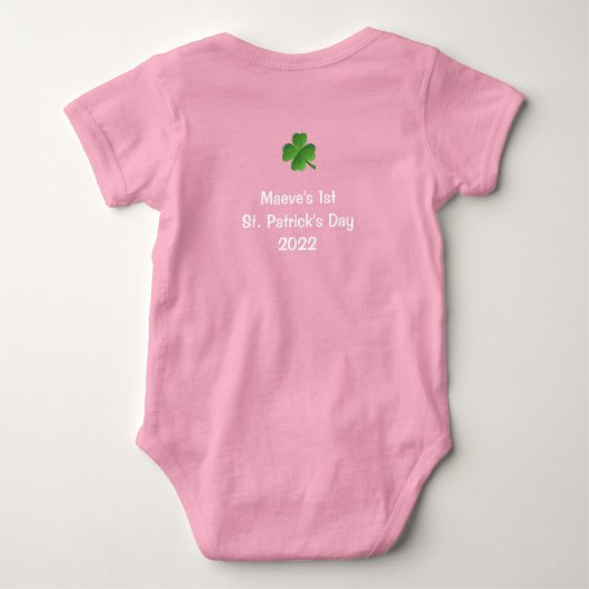 Saint Patrick's Day Lucky Shamrock Pot of Gold Romper (Achterkant)