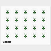 Saint Patrick's Day Lucky Shamrock Ronde Sticker (Vel)