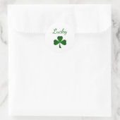 Saint Patrick's Day Lucky Shamrock Ronde Sticker (Tas)