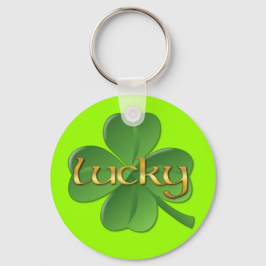 Saint Patrick's Day Lucky Shamrock Sleutelhanger (Voorkant)