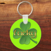 Saint Patrick's Day Lucky Shamrock Sleutelhanger (Voorkant)
