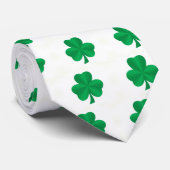 Saint Patrick's Day Lucky Shamrock Stropdas (Opgerold)