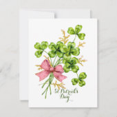Saint Patrick's Day Lucky Shamrocks Elegant Vintag Feestdagenkaart (Voorkant)