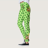 Saint Patrick's Day Lucky Shamrocks Green Leggings (Links)