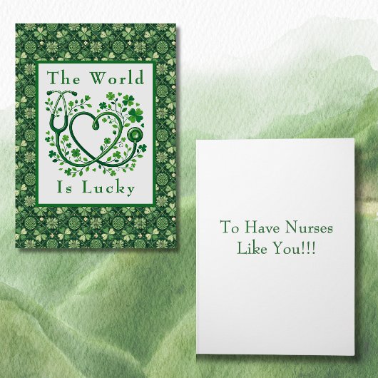 Saint Patrick's Day Lucky to Have Nurses Like You Kaart