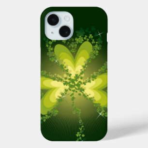 Saint Patrick's Day Magic Green Shamrock klaver iPhone 15 Case