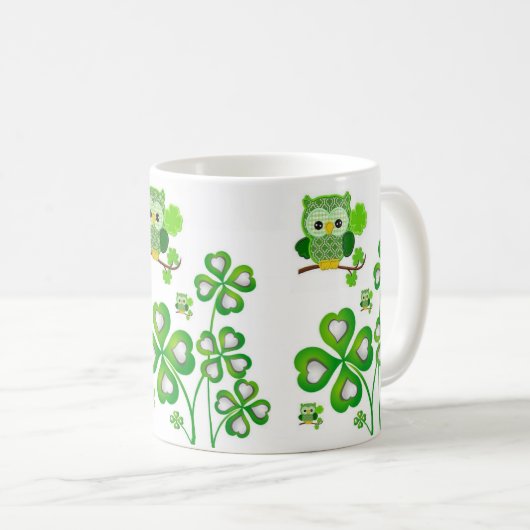 Saint Patrick's Day Mok Owl (Voorkant rechts)