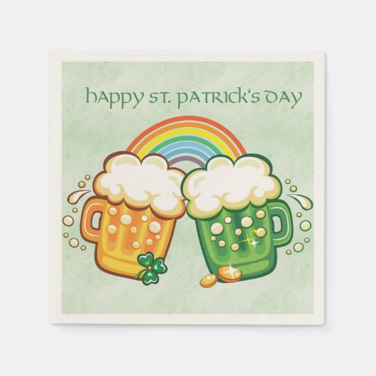 Saint Patrick's Day, Mokken van het bier Servetten (Voorkant)